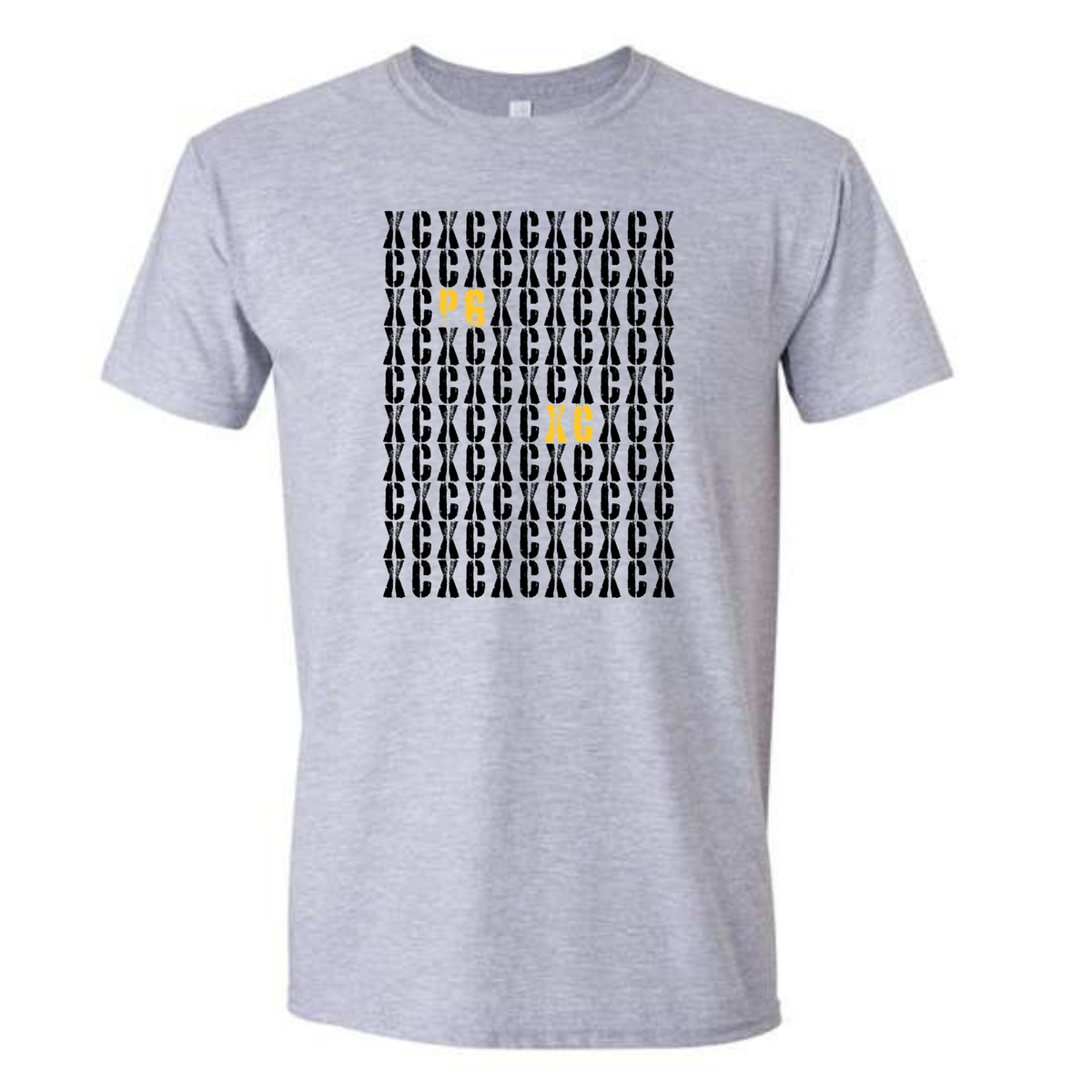 Prairie Grove Cross Country - Stamped Tee Shirt - Sport Grey