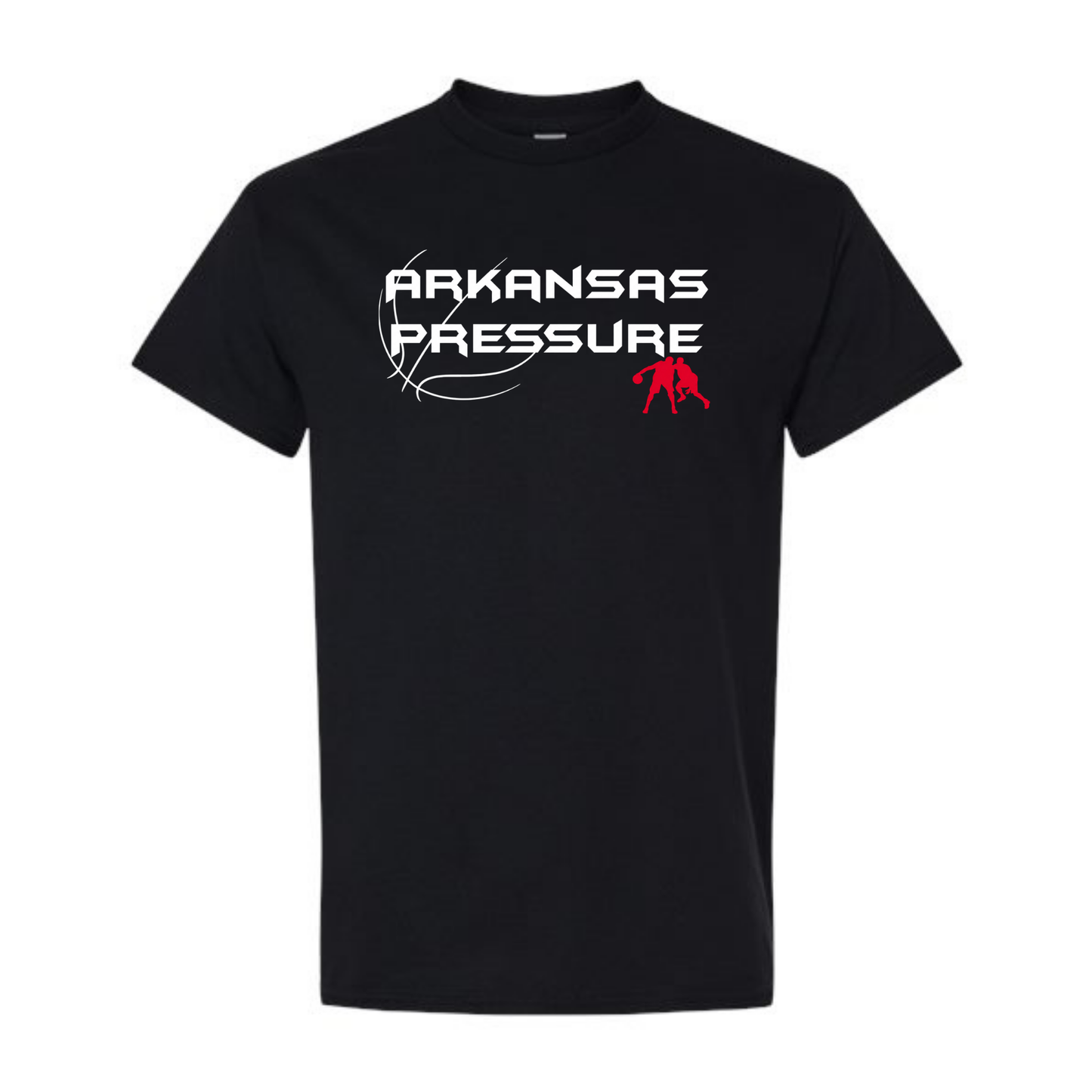 Arkansas Pressure Logo - Black Tee Shirt, Crewneck Sweatshirt or Hoodie