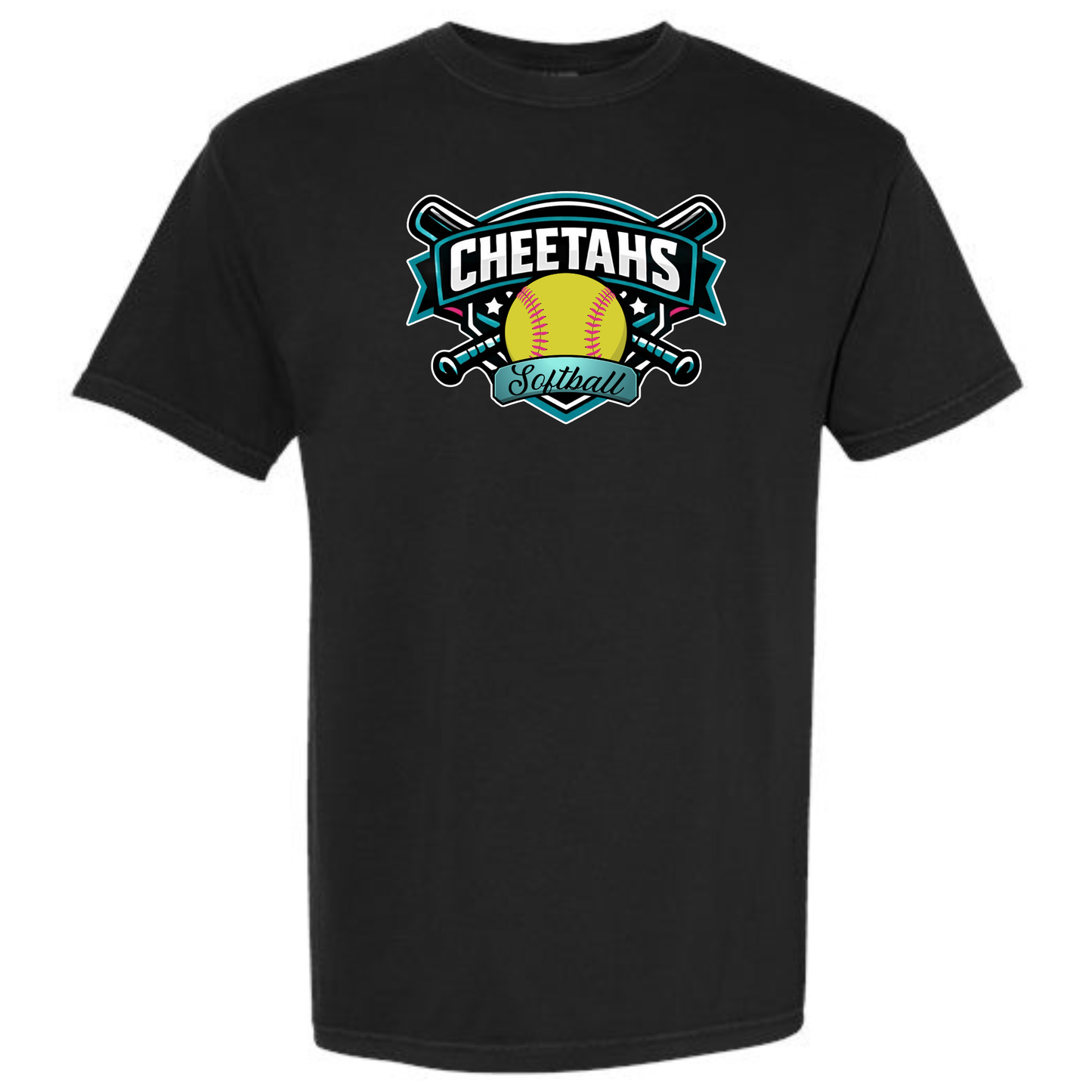 Cheetahs Home Run Tee Shirt - Black