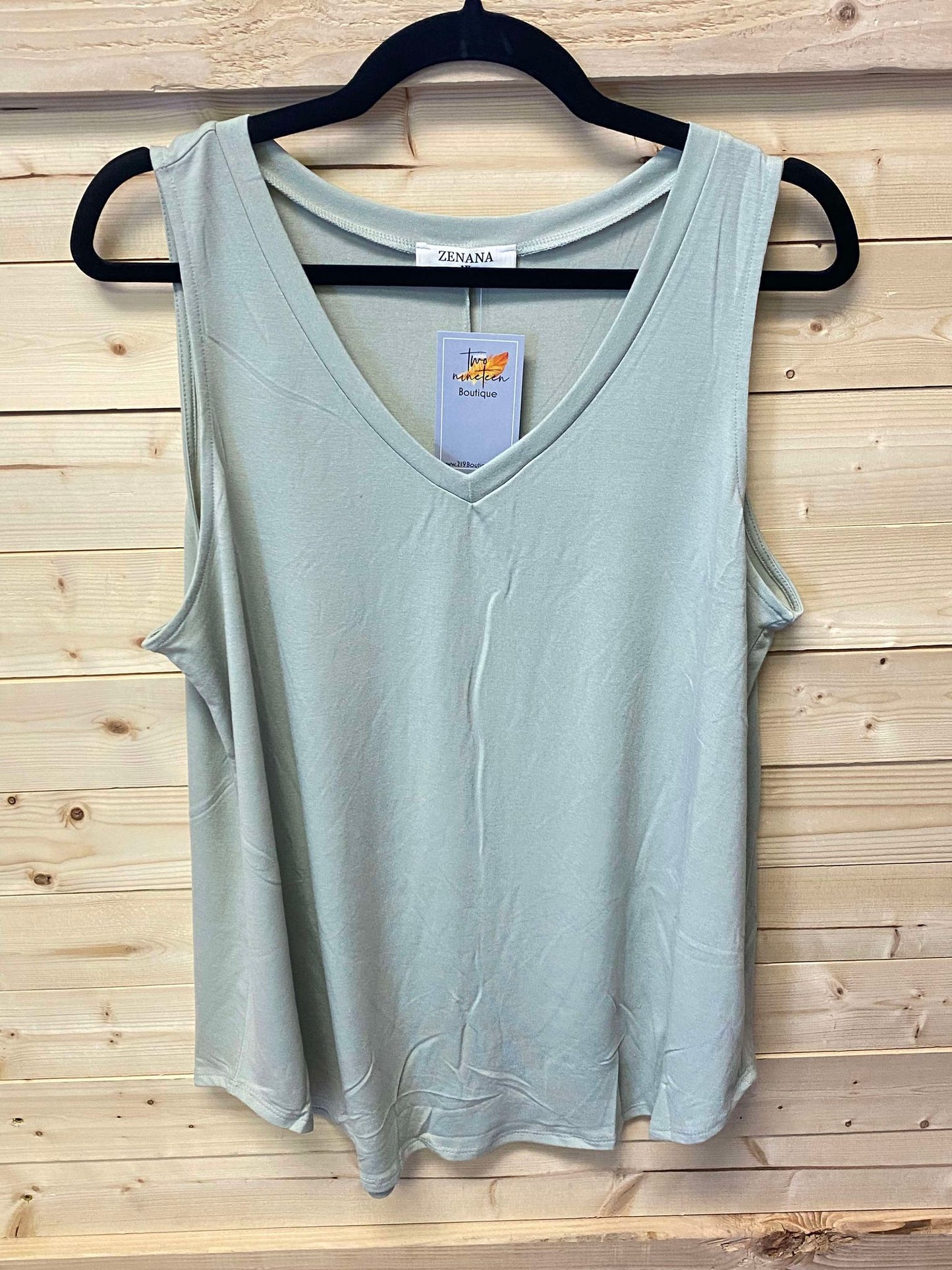 V-Neck Tank Top by Zenana