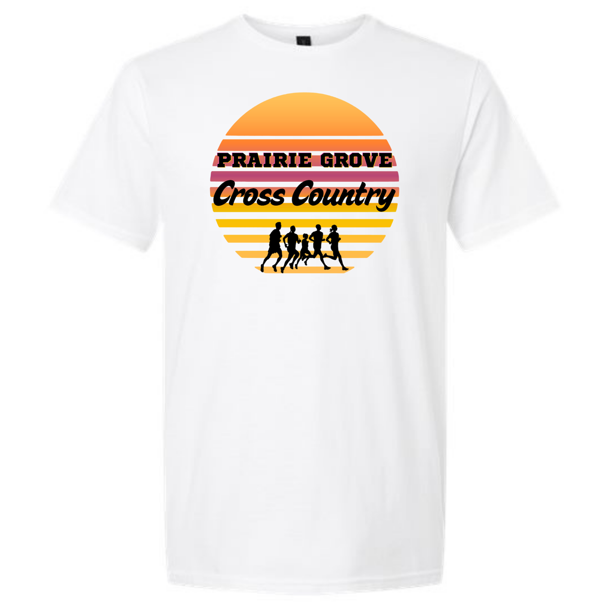 Prairie Grove Cross Country - Sunset Tee Shirt - White