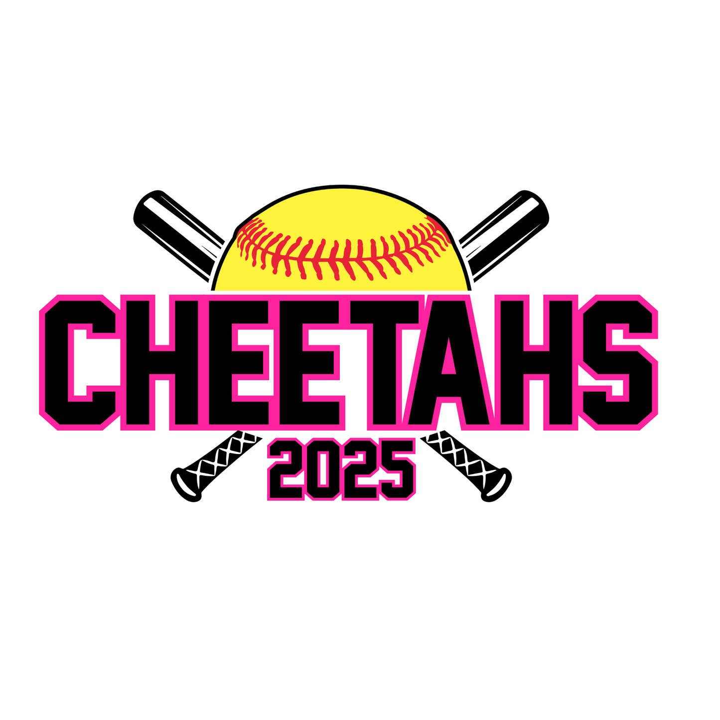 Cheetahs Crossed Bats Tee Shirt