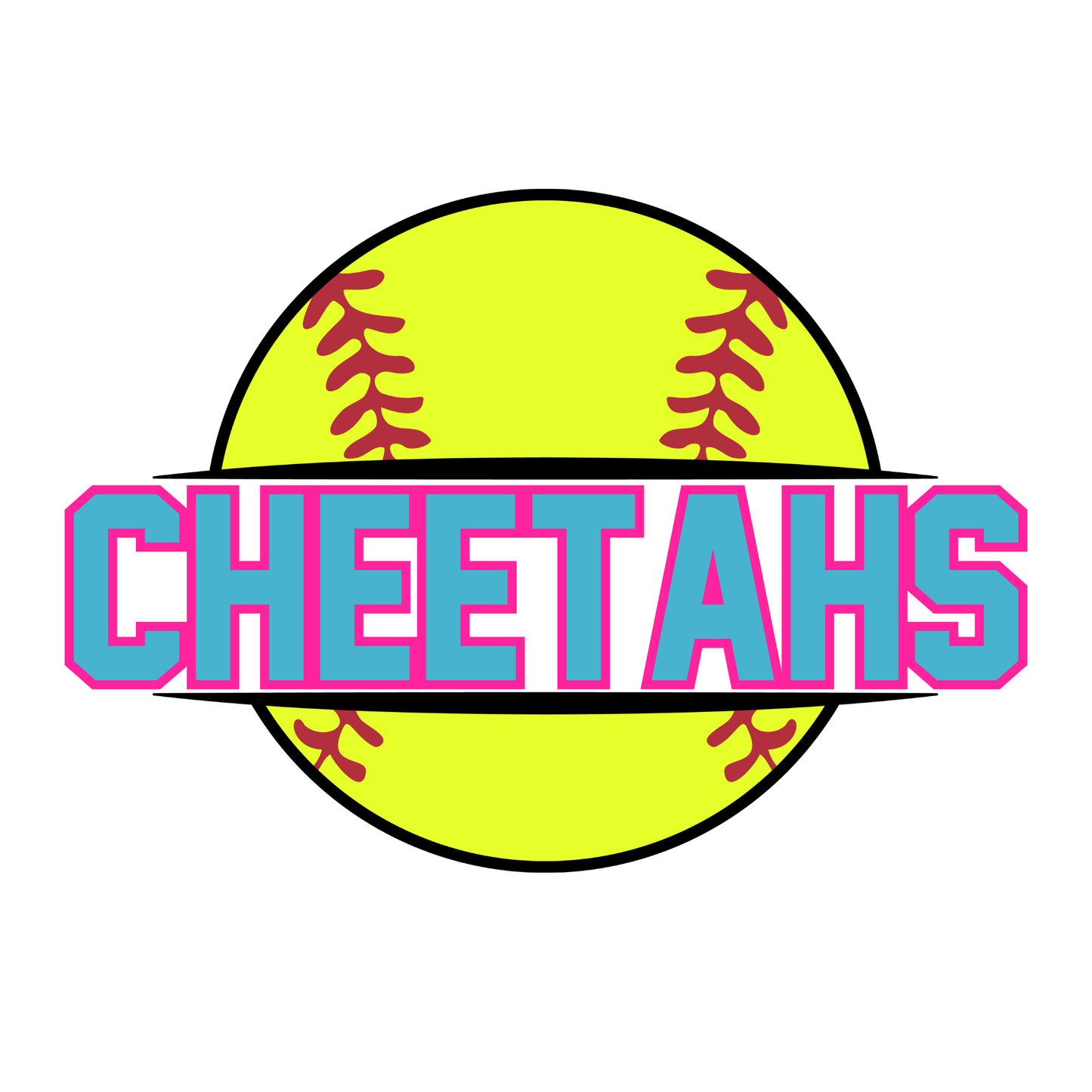 Cheetahs Softball Tee Shirt
