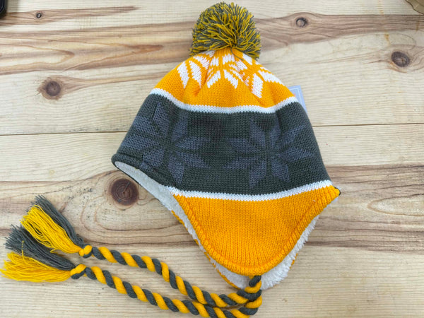 Fuzzy Lined Trapper Style Beanie - Black or Gold