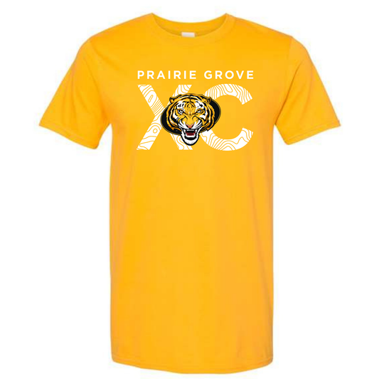 Prairie Grove Cross Country XC Tee Shirt - Gold
