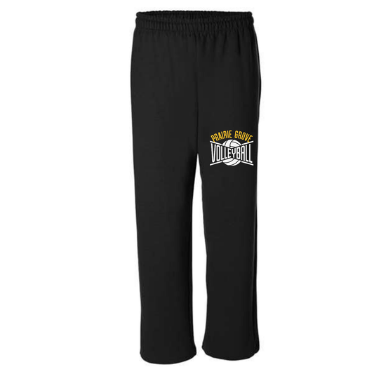 Prairie Grove Volleyball Quad Stamp Open Bottom Sweatpants