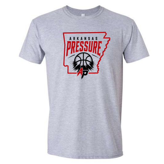 Arkansas Pressure Full Court Press Tee Shirt, Crewneck Sweatshirt or Hoodie - Grey