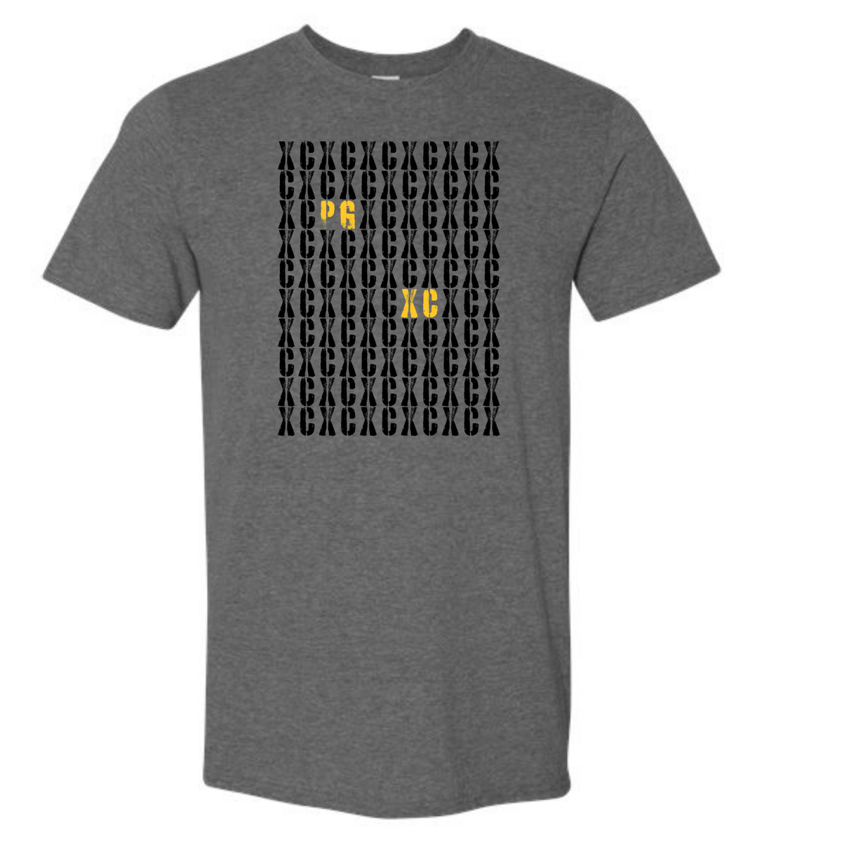 Prairie Grove Cross Country - Stamped Tee Shirt - Dark Heather Grey