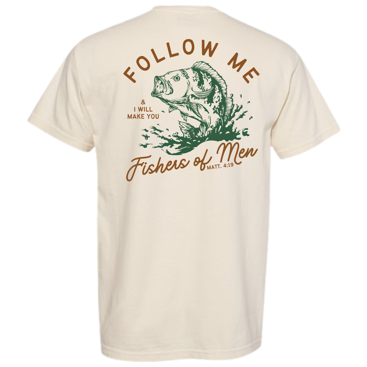Real Church - Fishers of Men Tee Shirt - Cream