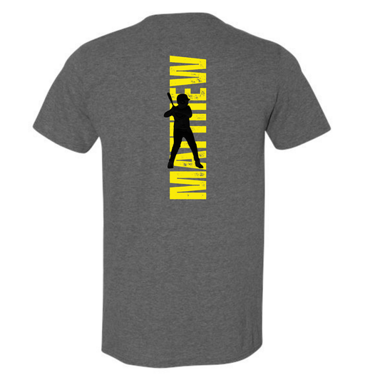 Thunder Baseball Custom Player Silhouette Tee Shirt