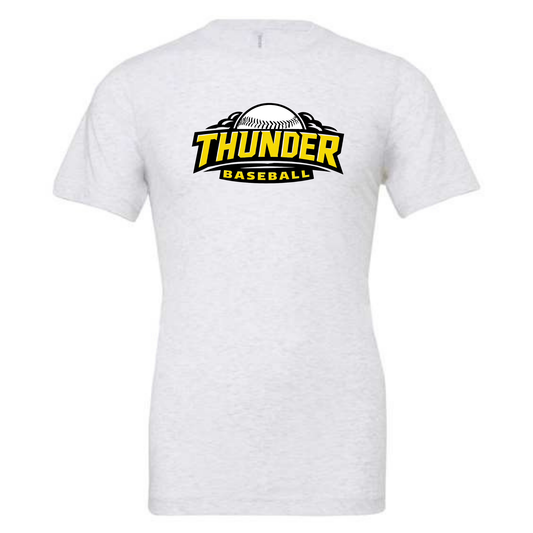 Thunder Baseball Tee Shirt - Ash Grey