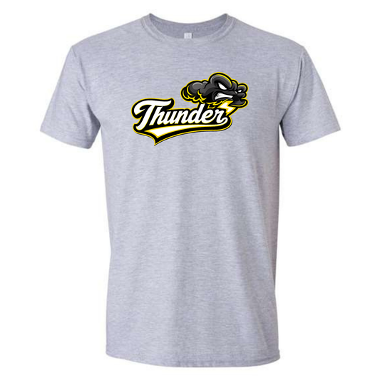 Thunder Baseball Logo Tee Shirt - Grey