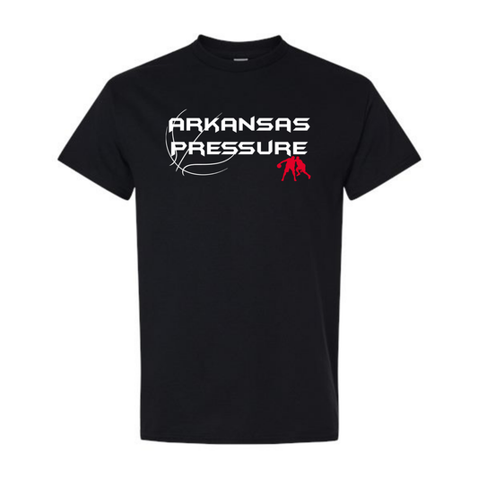 Arkansas Pressure Logo w/Name & Number Tee Shirt, Crewneck Sweatshirt or Hoodie - Black