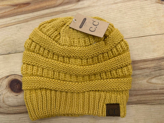 Fleece Lined C.C. Beanie  - Mustard