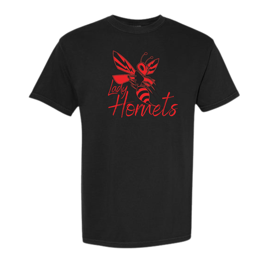 Lady Hornets Basketball Uniform Print, Black- Tee Shirt, Crewneck Sweatshirt or Hoodie