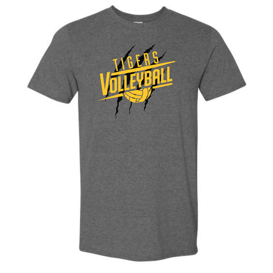 Prairie Grove Volleyball Claws Out Tee Shirt, Sweatshirt or Hoodie - Grey