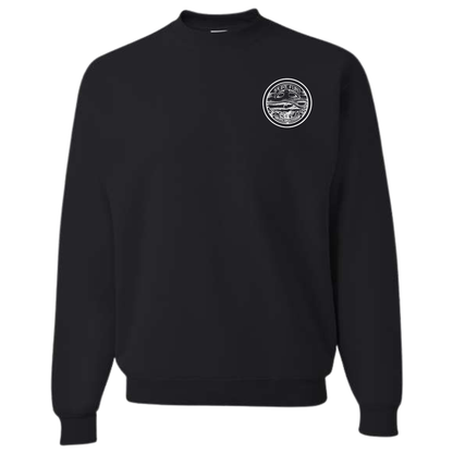 Byzak Surfboards Pure Fun Crewneck Sweatshirt- Black w/White Logo
