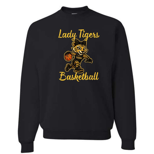Lady Tigers Basketball Shirt, Crewneck Sweatshirt or Hoodie - Black