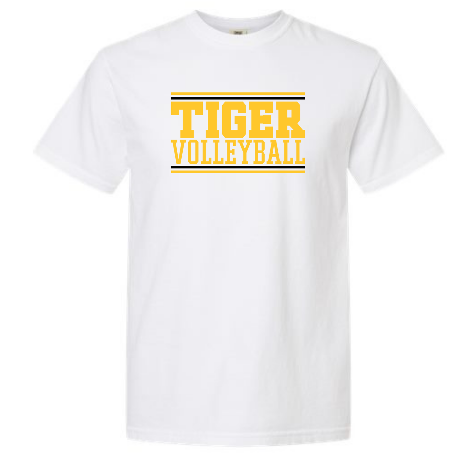 Tigers Volleyball Line it Up Tee Shirt, Crewneck Sweatshirt or Hoodie - White