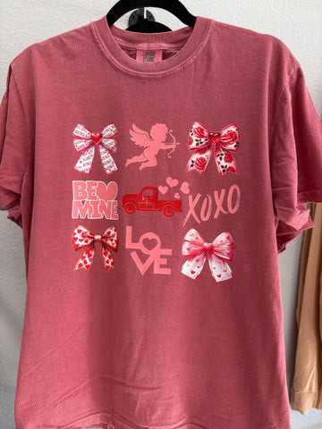 Two Nineteen Valentine's Coquette Bows Tee Shirt
