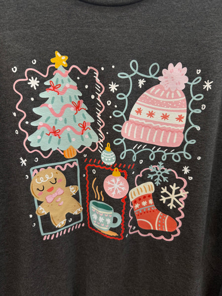 WhimsicalLong Sleeve Christmas Tee Shirt