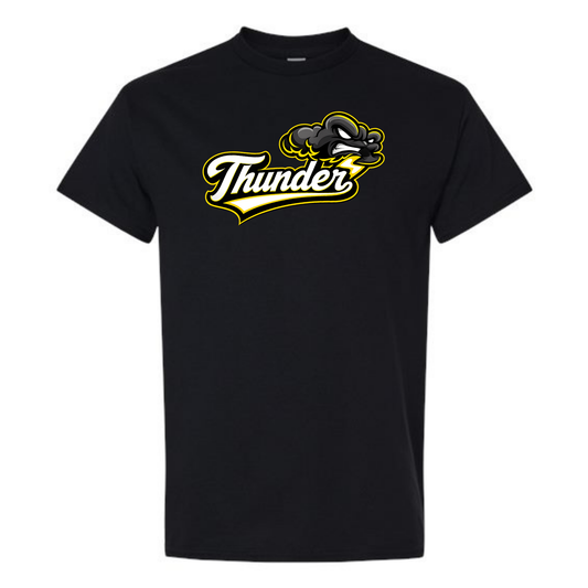 Thunder Baseball Logo Tee Shirt - Black