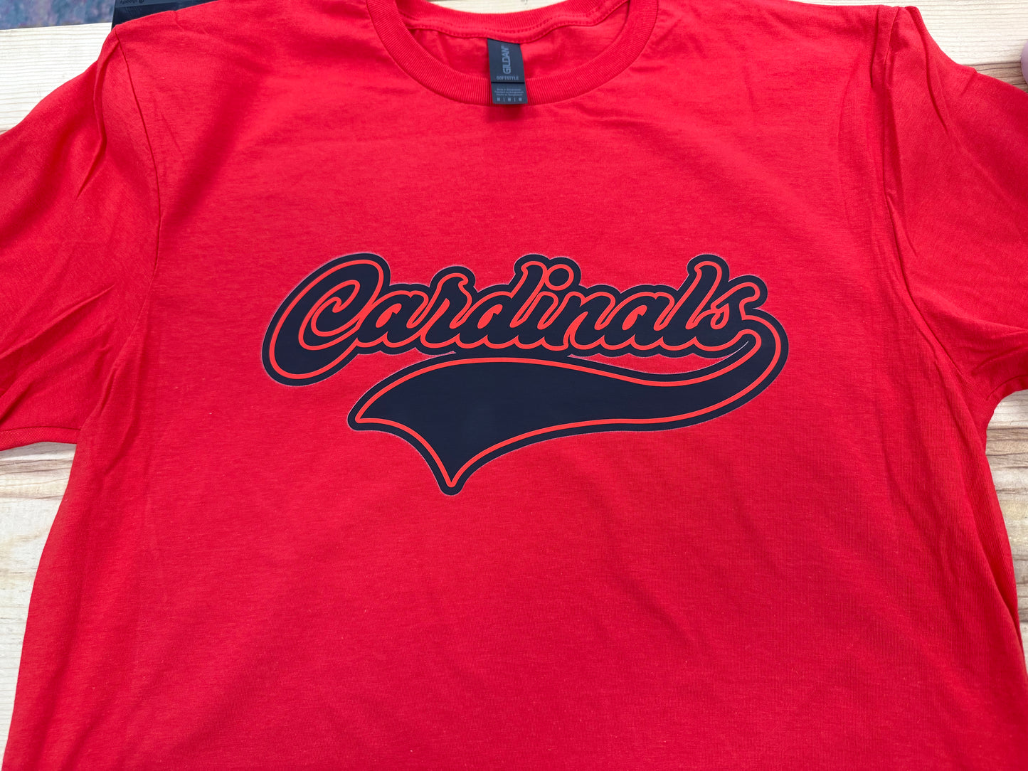 Retro Cardinals Script Tee Shirt