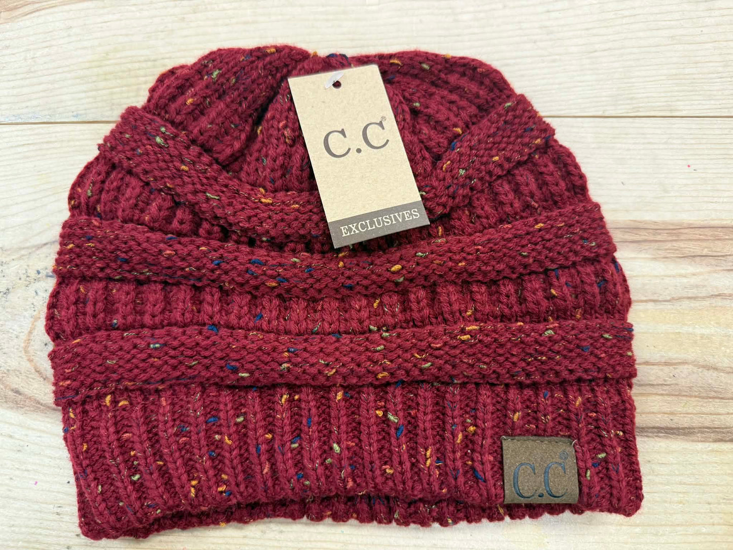 Burgundy Confetti C.C. Beanie