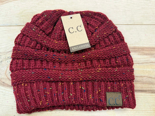 Burgundy Confetti C.C. Beanie
