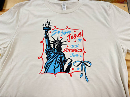Loves Jesus & America Too Shirt