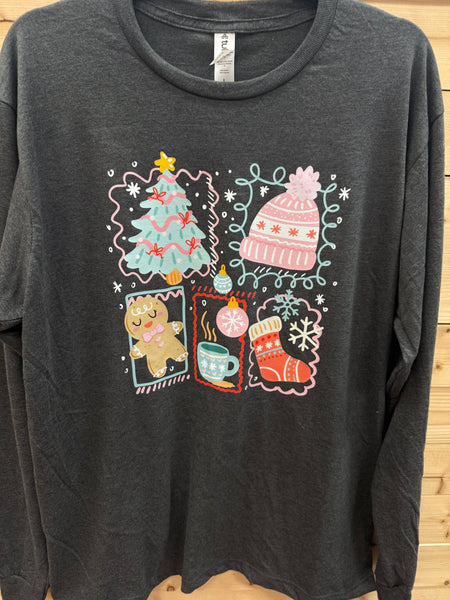 WhimsicalLong Sleeve Christmas Tee Shirt