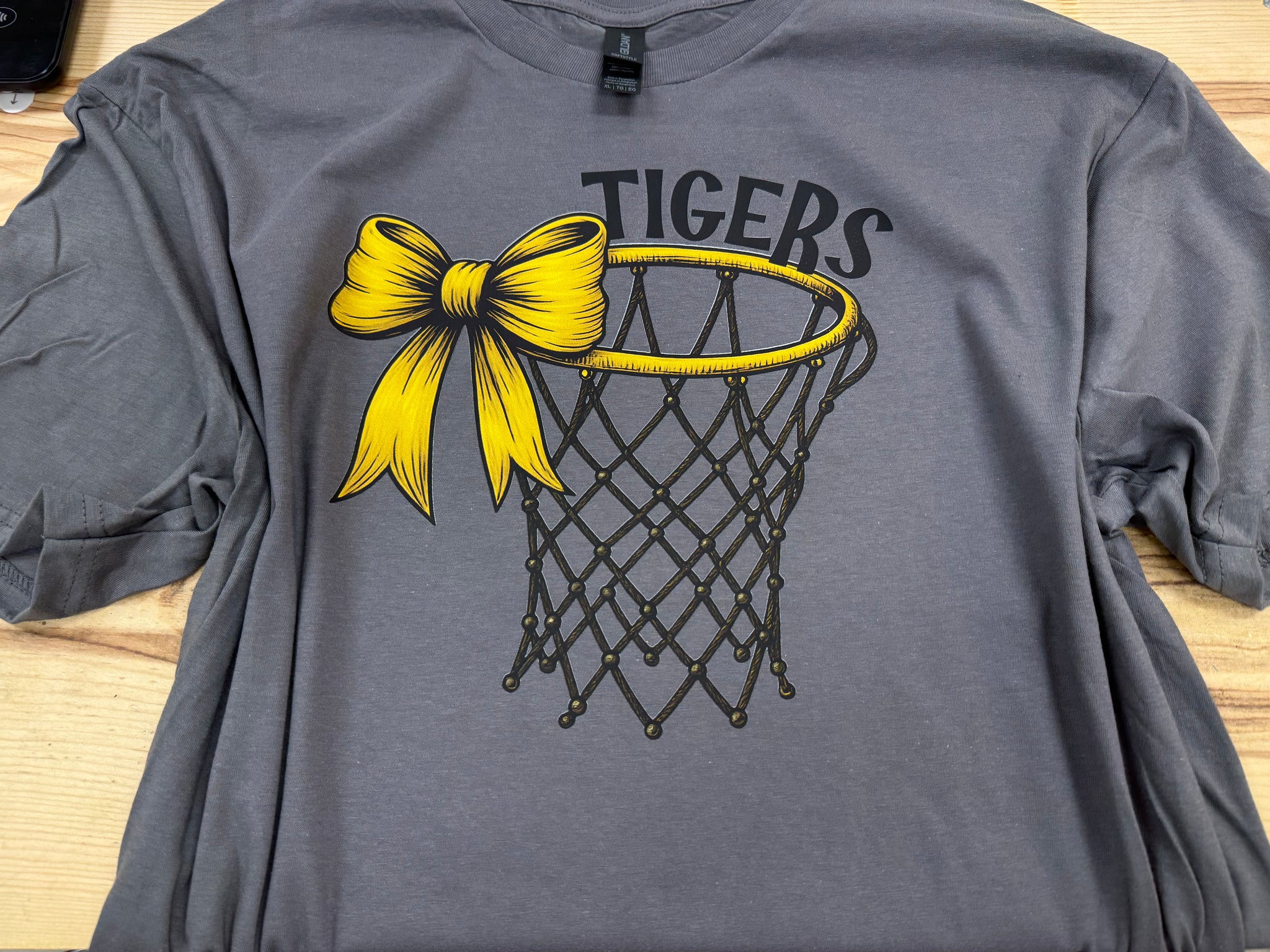 Tigers Basketball Bow Tee Shirt