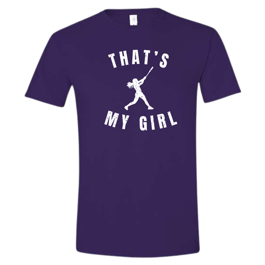 That's My Girl Softball Tee Shirt - Team Purple