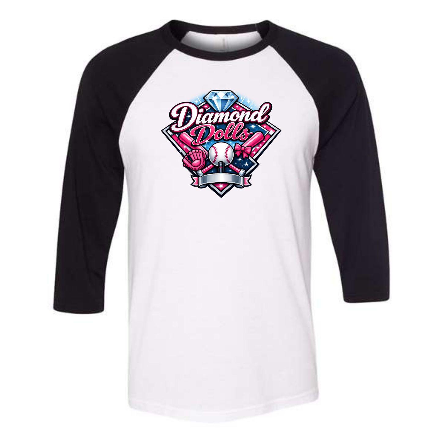 Diamond Dolls Logo Raglan Tee Shirt