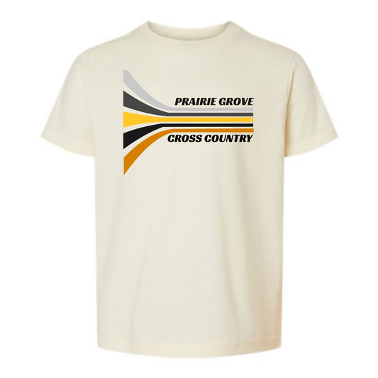 Prairie Grove Cross Country Retro Runner Tee Shirt - Ivory