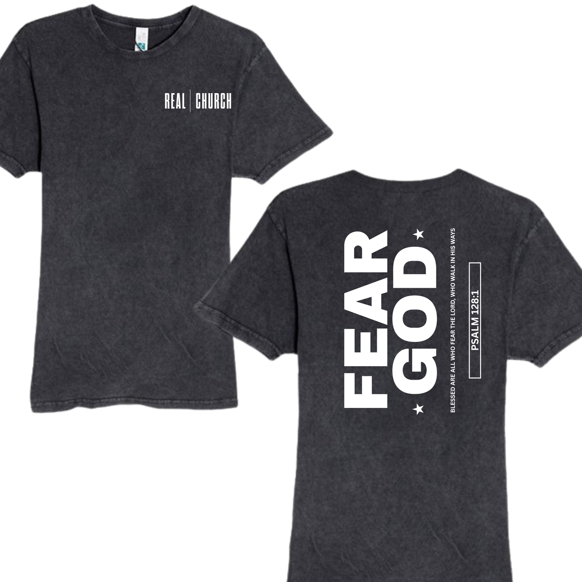 Real Church - Fear God Tee Shirt - Mineral Wash