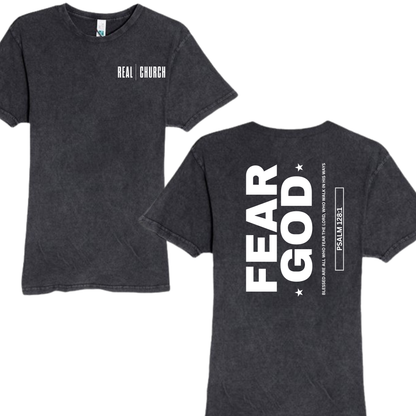 Real Church - Fear God Tee Shirt - Mineral Wash