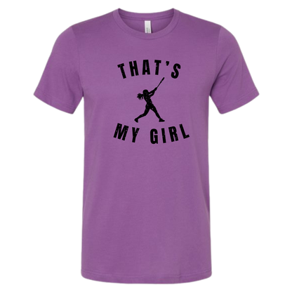 That's My Girl Softball Tee Shirt - Royal Purple