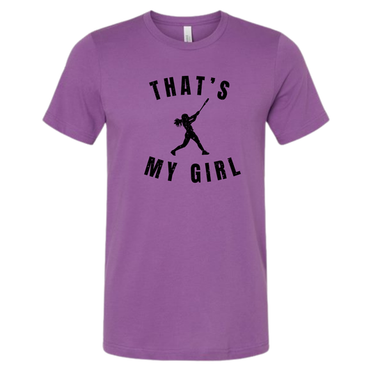 That's My Girl Softball Tee Shirt - Royal Purple