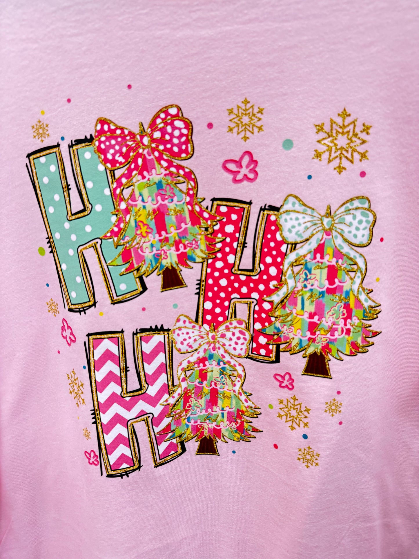 HO HO HO Long Sleeve Christmas Tee Shirt