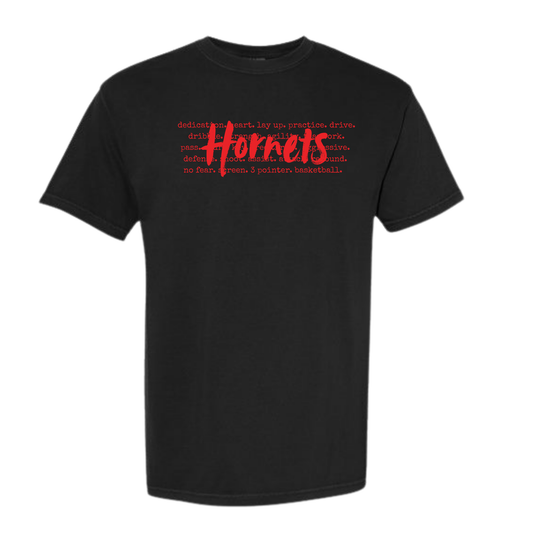 Hornets Basketball Stamped Tee Shirt