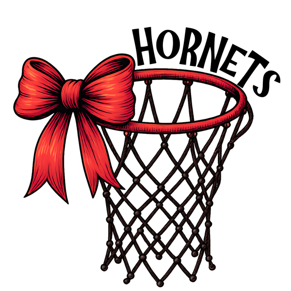 Hornets Basketball Bow Tee Shirt