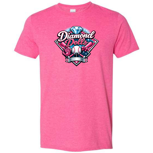 Diamond Dolls Logo Tee Shirt - Pink