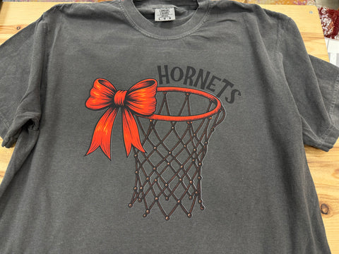 Hornets Basketball Bow Tee Shirt