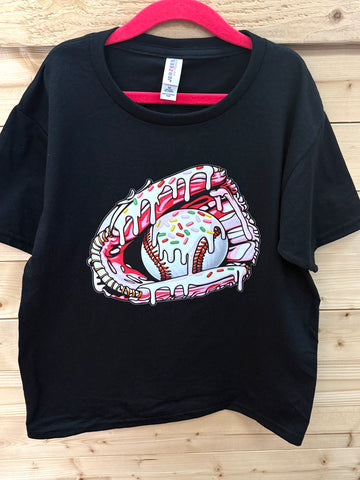 Baseball Ice Cream Drip Tee Shirt