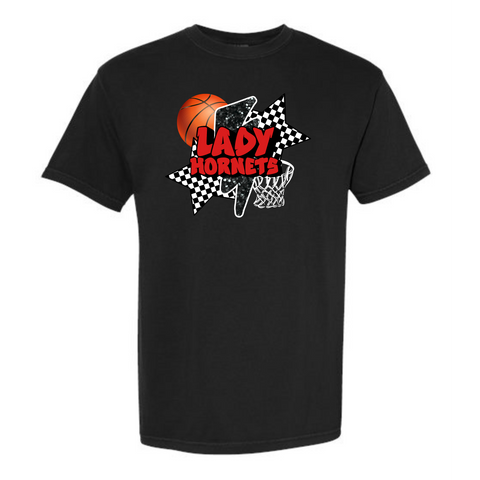 Lady Hornets Basketball Graffiti Tee Shirt