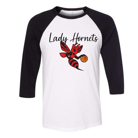 Lady Hornets Raglan T Shirt