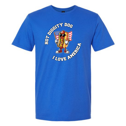 Hot Diggity Dog I Love America Shirt