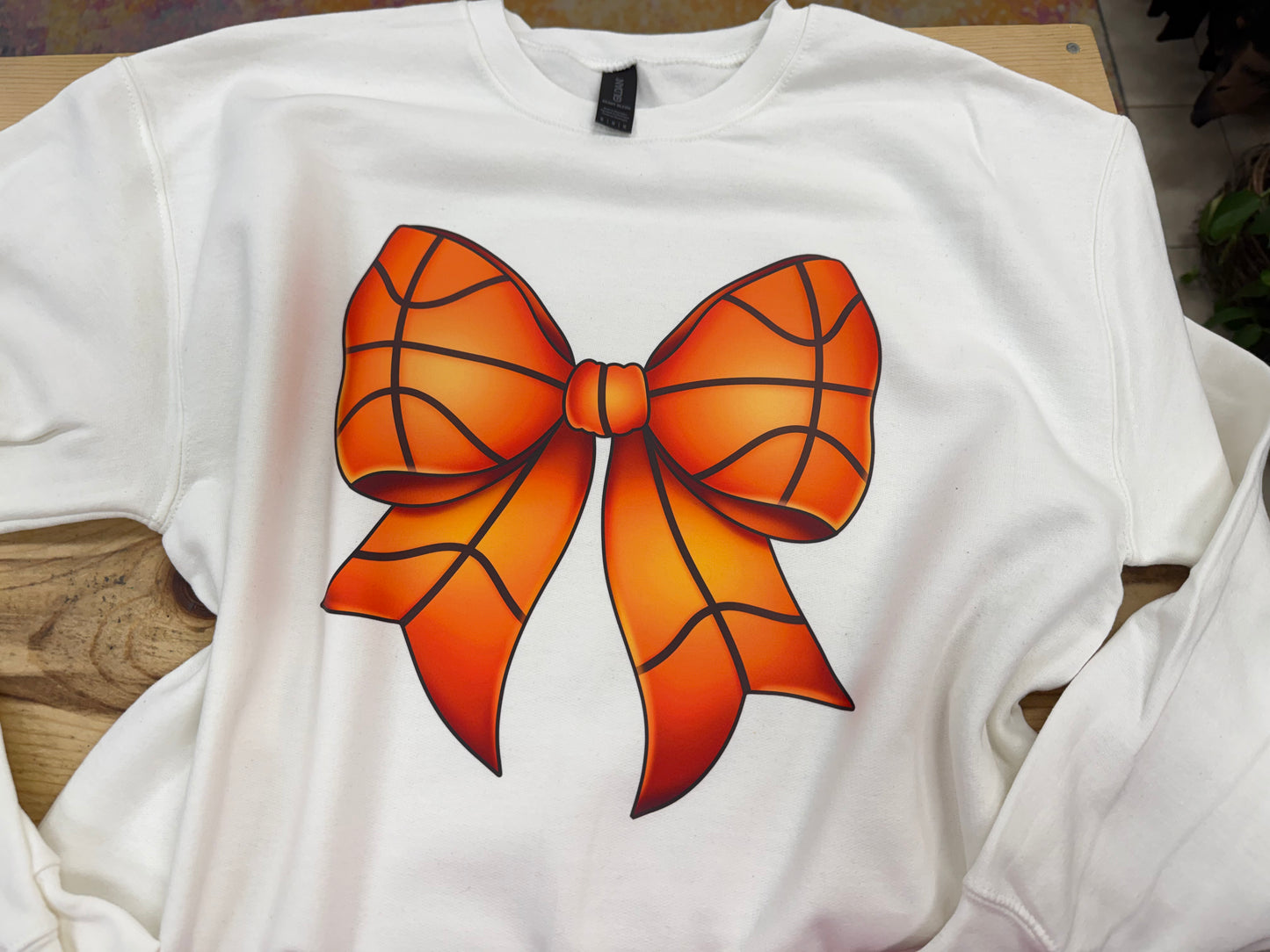 Basketball Bow Shirt, Crewneck Sweatshirt or Hoodie