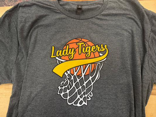 Lady Tigers Basketball Hoop Tee Shirt